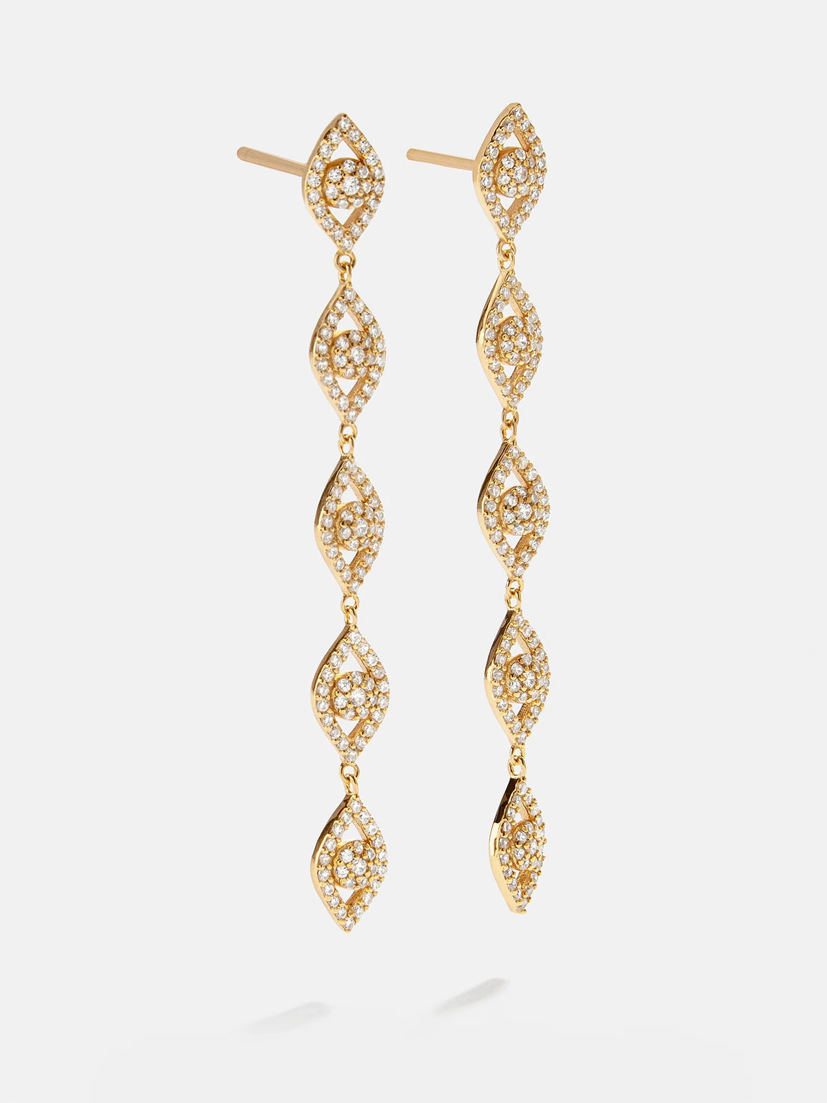 18K Gold Evil Eye Drop Earrings - Evil Eye