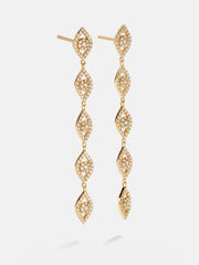 18K Gold Evil Eye Drop Earrings - Evil Eye