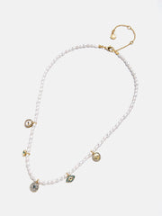 Frida Evil Eye Necklace - White/Blue