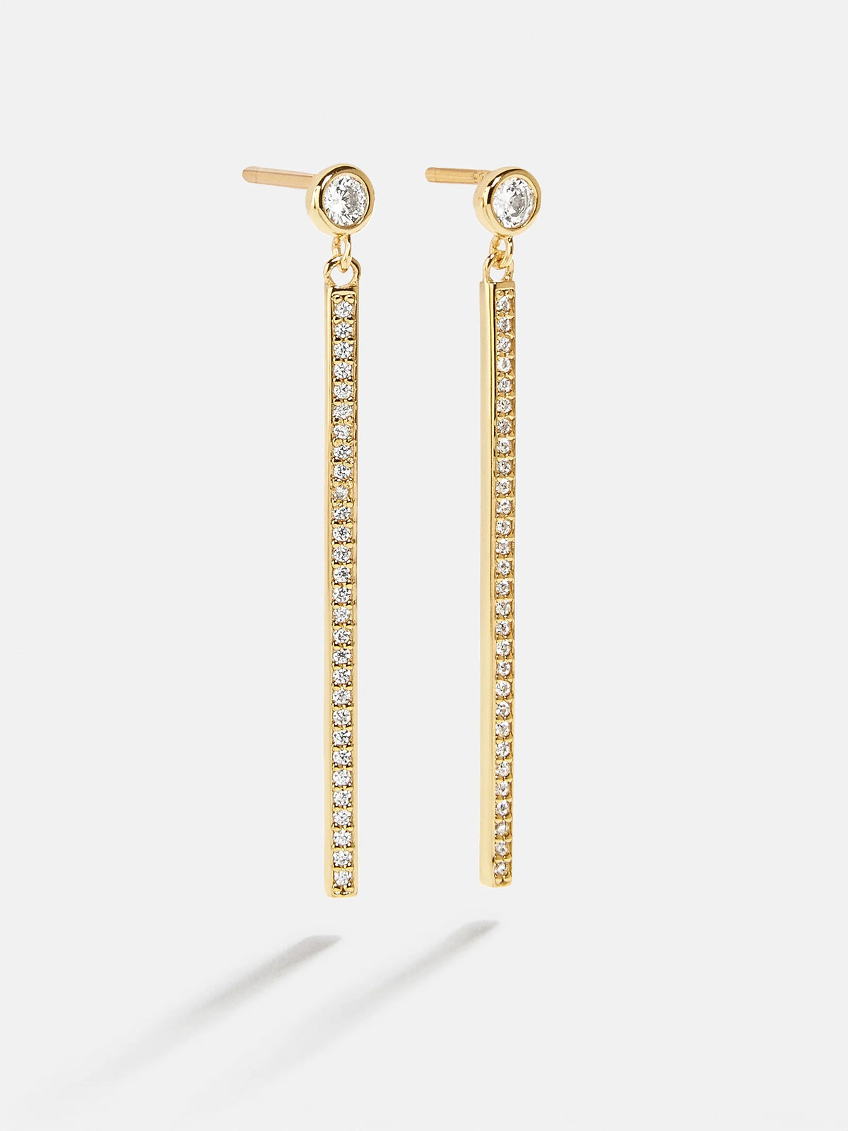 18K Gold Bella Earrings - Gold/Pavé