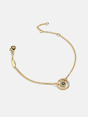 Sabrina 18K Gold Motif Bracelet - Evil Eye