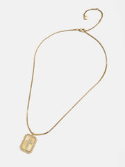 Grace Cross Pendant Necklace - Gold/Pavé