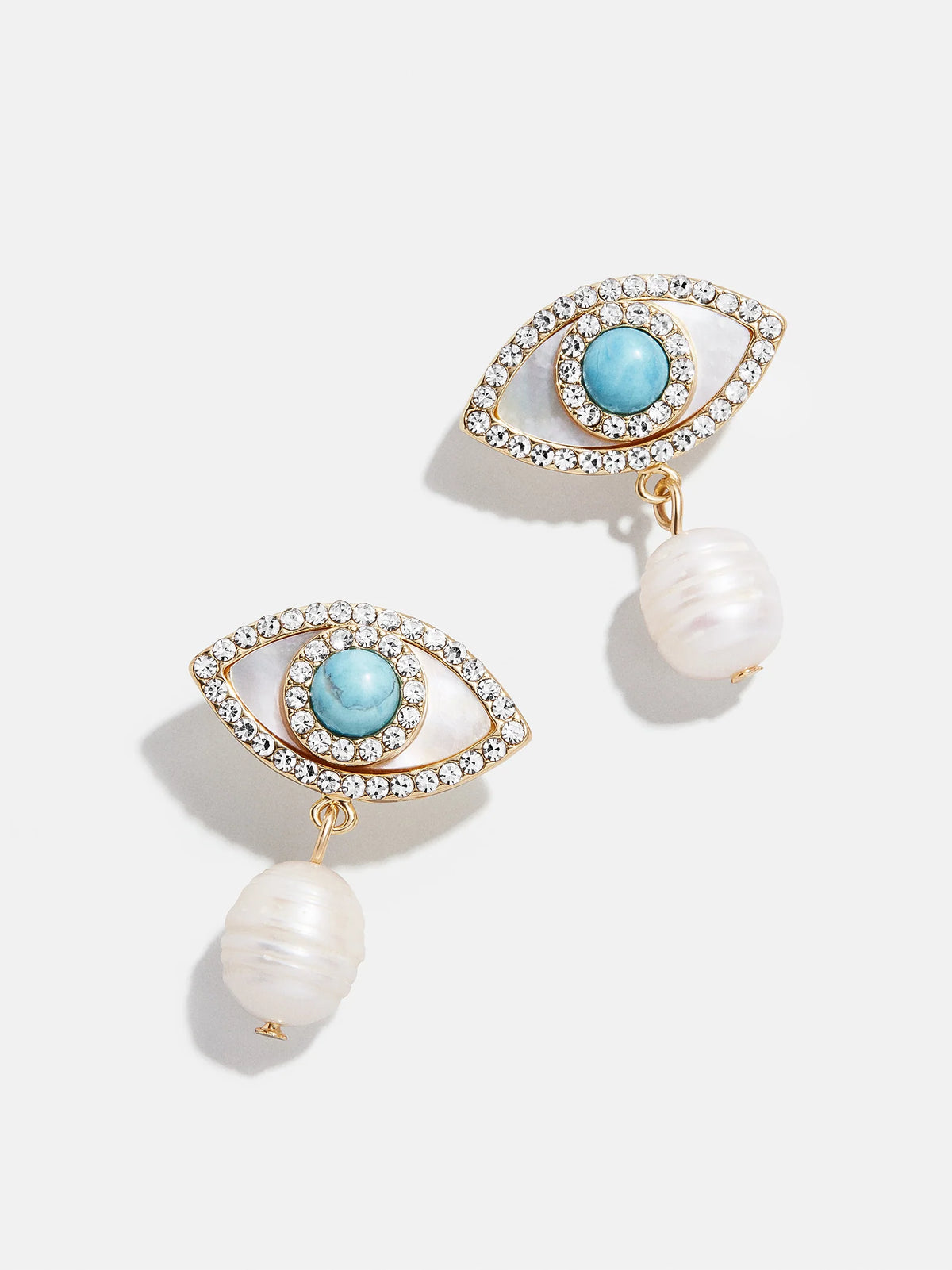 Frida Evil Eye Earrings - White/Blue