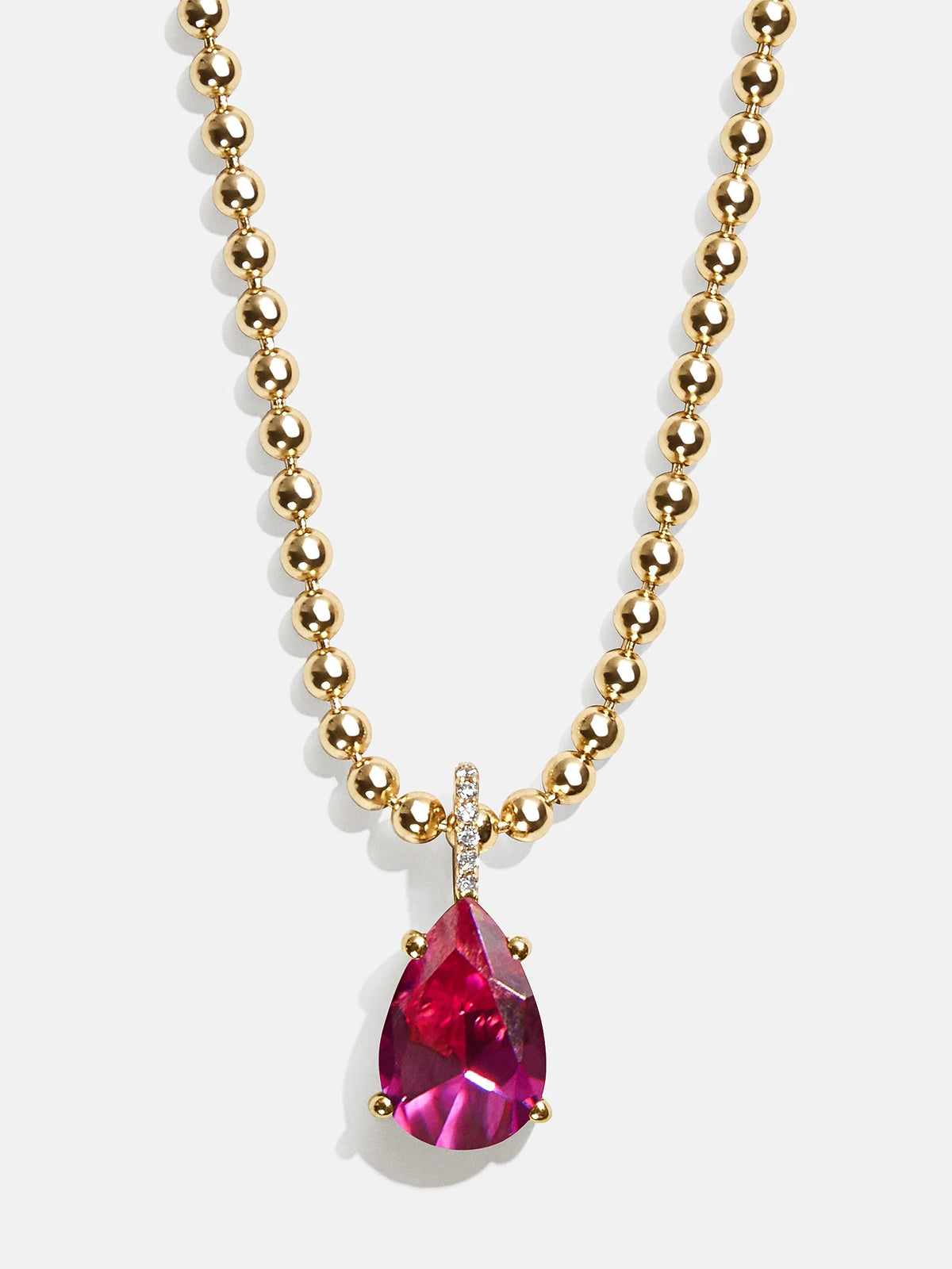 Esther 18K Gold Birthstone Necklace - Rose