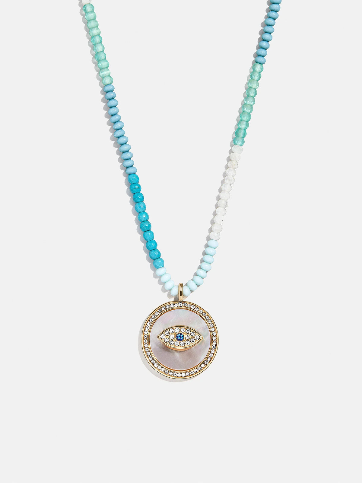 Evil Eye Semi-Precious Necklace - Gold/Blue