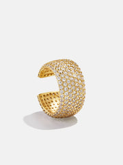 Lola 18K Gold Ear Cuff - Gold/Pavé