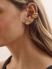 STAR WARS™ GROGU™ Cluster Earrings - Gold/Green