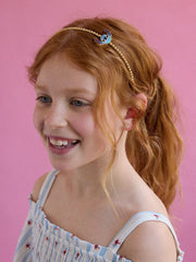 Disney Stitch Kids’ Headband - Gold/Blue