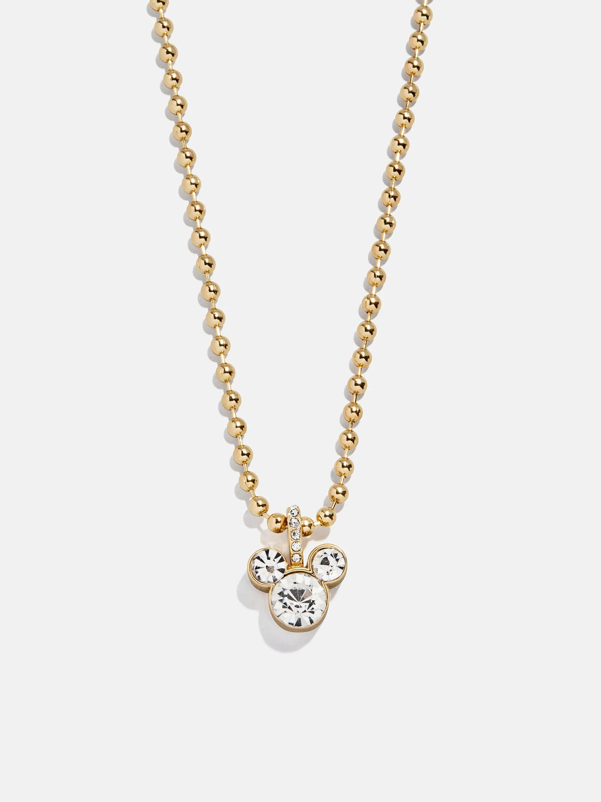 Disney Mickey Mouse Pisa Necklace - Gold/Pavé