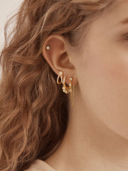 Heidi 18K Gold Earring Set - Gold/Pavé