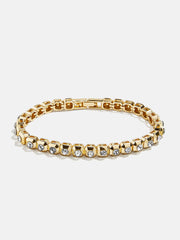 Megan Tennis Bracelet - Gold/Pavé
