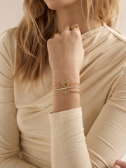 Disney Mickey Mouse 18K Gold Plated Sterling Silver Pavé Bracelet - Gold/Pavé