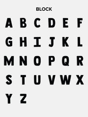 Semi-Precious Gold Custom Nameplate Necklace - Gold/Blue