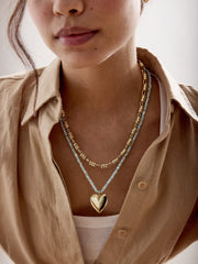 Millie Bubble Heart Necklace - Turquoise