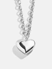 Millie Bubble Heart Necklace - Silver