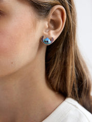 Disney Stitch and Angel Earring Set - Blue/Pink