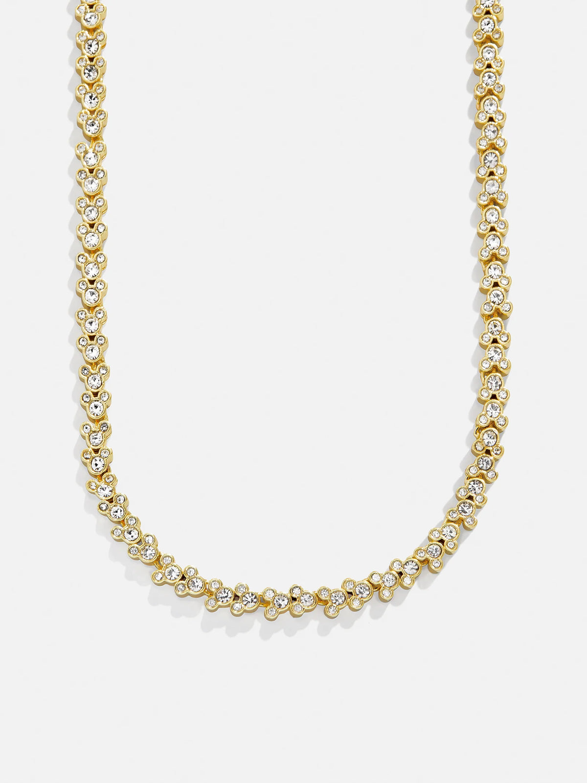 Disney Mickey Mouse Repeating Tennis Necklace - Gold/Pavé