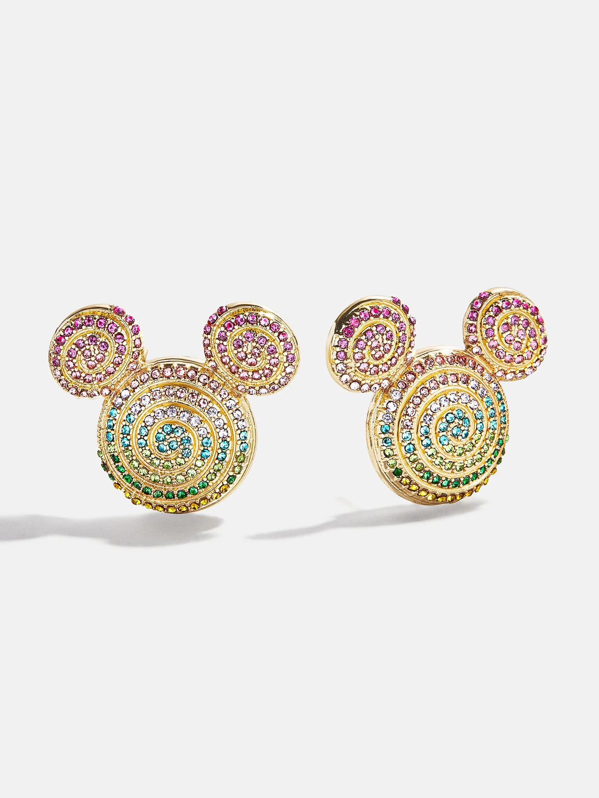 Disney Mickey Mouse Spiral Earrings - Gold/Multi