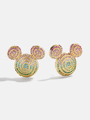 Disney Mickey Mouse Spiral Earrings - Gold/Multi