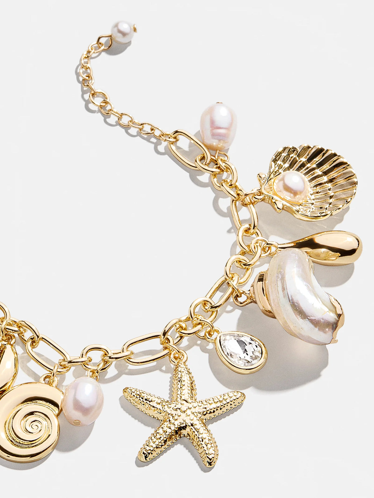 Isla Charm Bracelet - Gold/Pearl