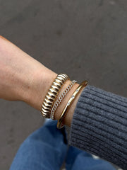 Keira Ribbed Bracelet - Gold
