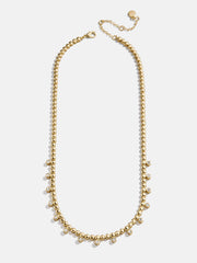 Joelle Pisa Beaded Necklace - Circle Bezel