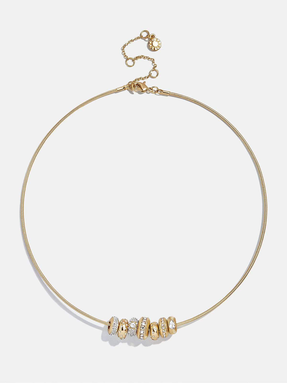 Bridget Charm Necklace - Gold/Pavé