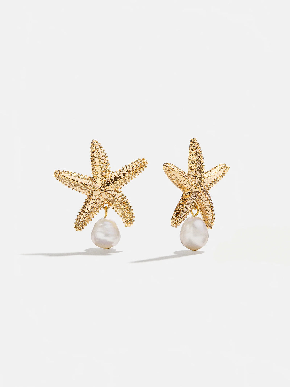 Alana Starfish Earrings - Gold/Pearl
