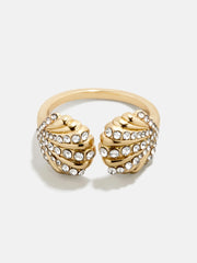 Halle Seashell Ring - Gold/Pavé