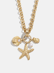 Isla Charm Necklace - Gold/Pearl