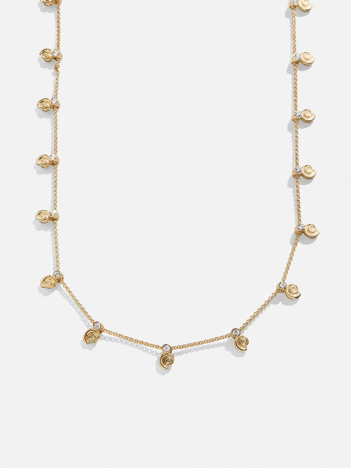 Pacifica Seashell Necklace - Gold/Pavé