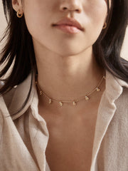 Pacifica Seashell Necklace - Gold/Pavé