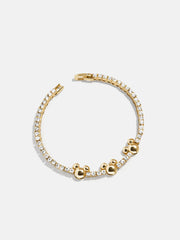 Disney Mickey Mouse Tennis Bracelet - Gold/Pavé
