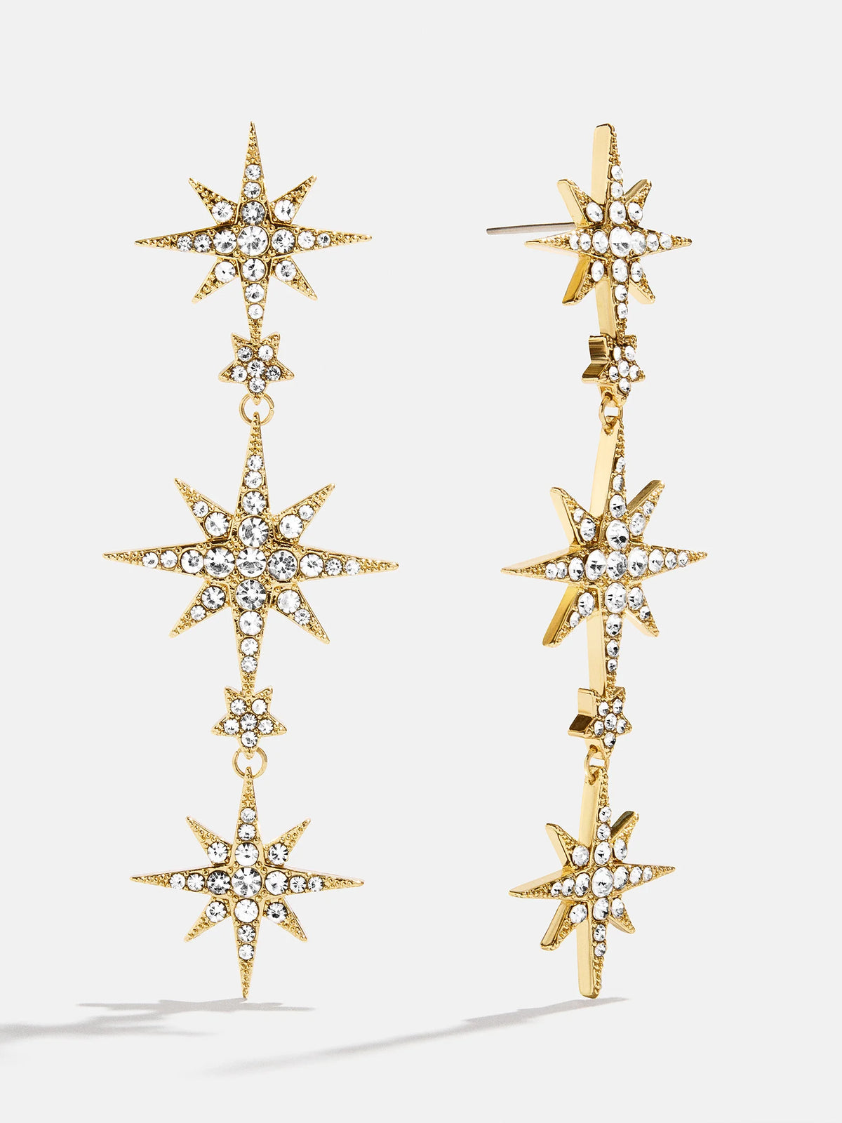 Venus Celestial Statement Earrings - Gold/Pavé