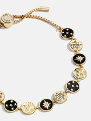 Estelle Celestial Pull-Tie Bracelet - Gold/Black