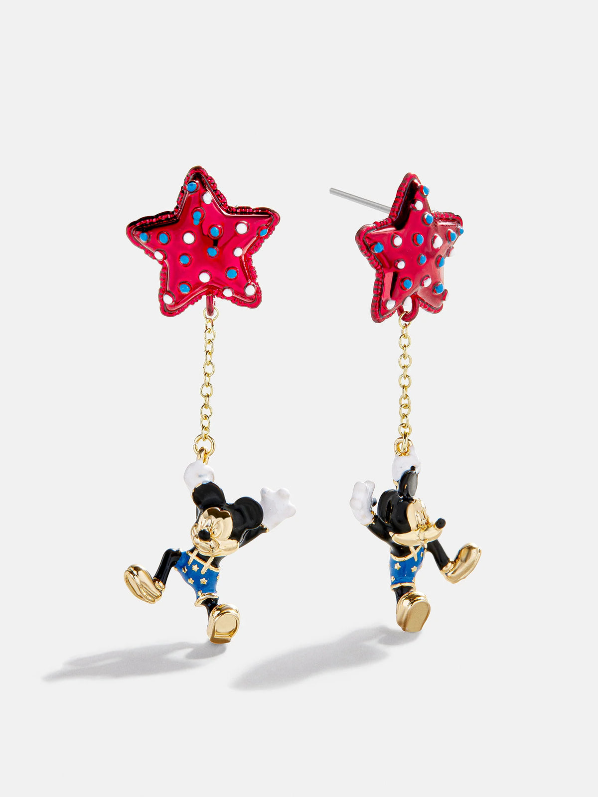 Disney Mickey Mouse Americana Star Earrings - Red, White, & Blue