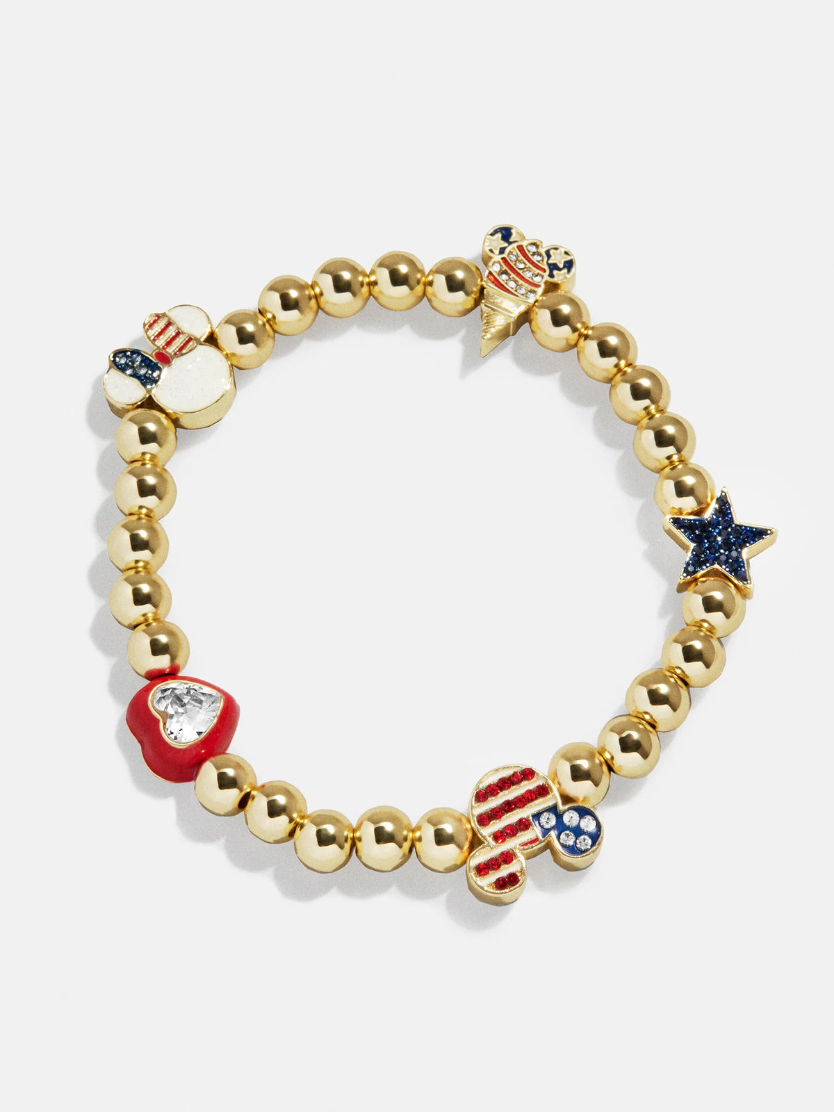 Disney Mickey Mouse Americana Charm Bracelet - Red, White, & Blue