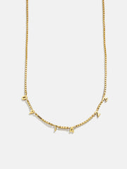 18K Gold Spaced Number Custom Necklace - XS
