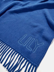 Pure Merino Wool Custom Blanket - Royal Blue/Sky Blue