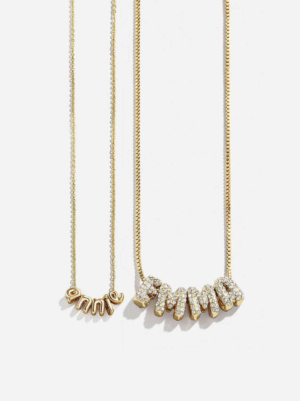 Bubble Letter Custom Necklace - Extra Small Bubble Letter