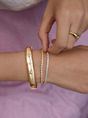 Astra Celestial Hinge Bangle - Gold/Pavé