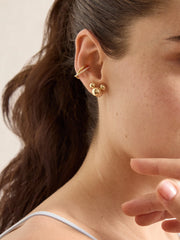 Disney Mickey Mouse Reversible Stud Earrings - Gold/Pavé