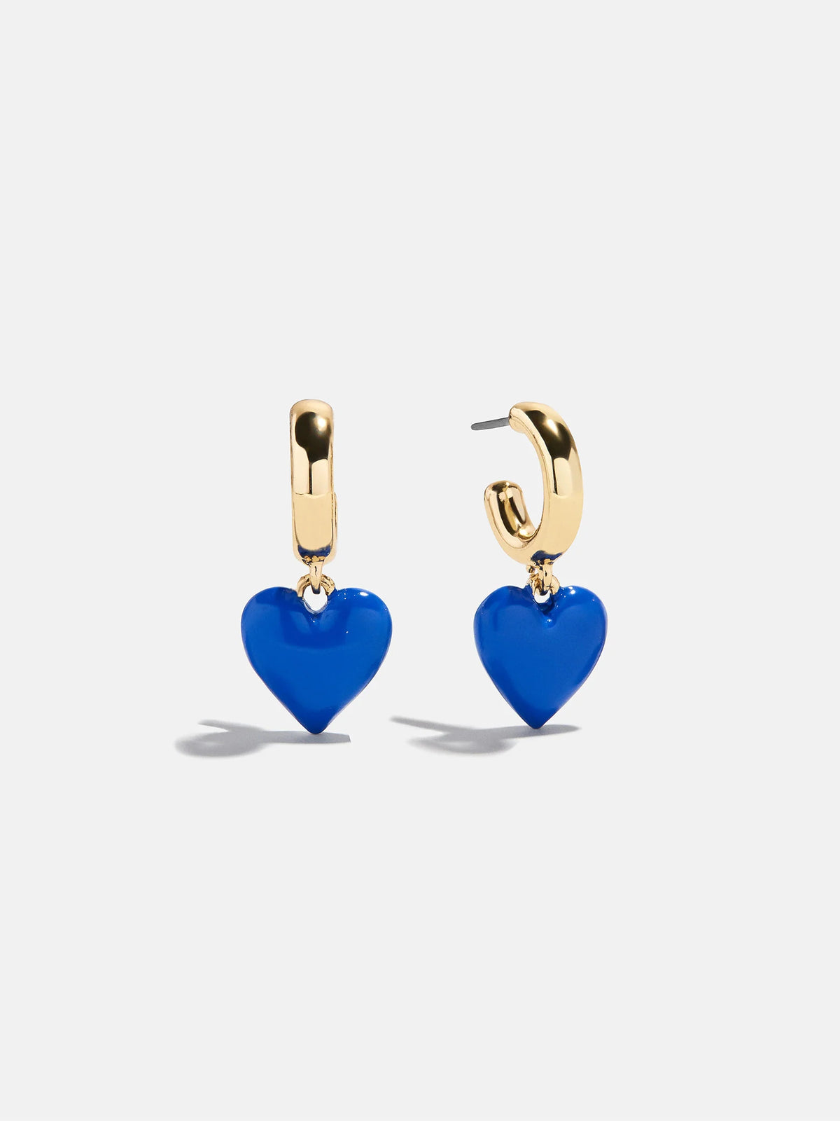 Game Day Heart Drop Earrings - Blue