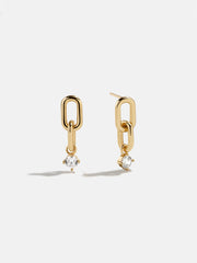Heather 18K Gold Earrings - Gold/Pavé