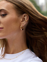 Vanessa 18K Gold Ear Cuff - Gold/Pavé