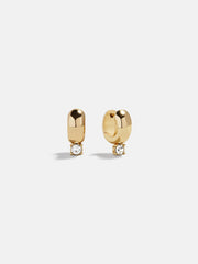 Kourtney Huggie Earrings - Gold/Pavé