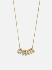 Retro Letter Custom Necklace - Retro Bubble Letter