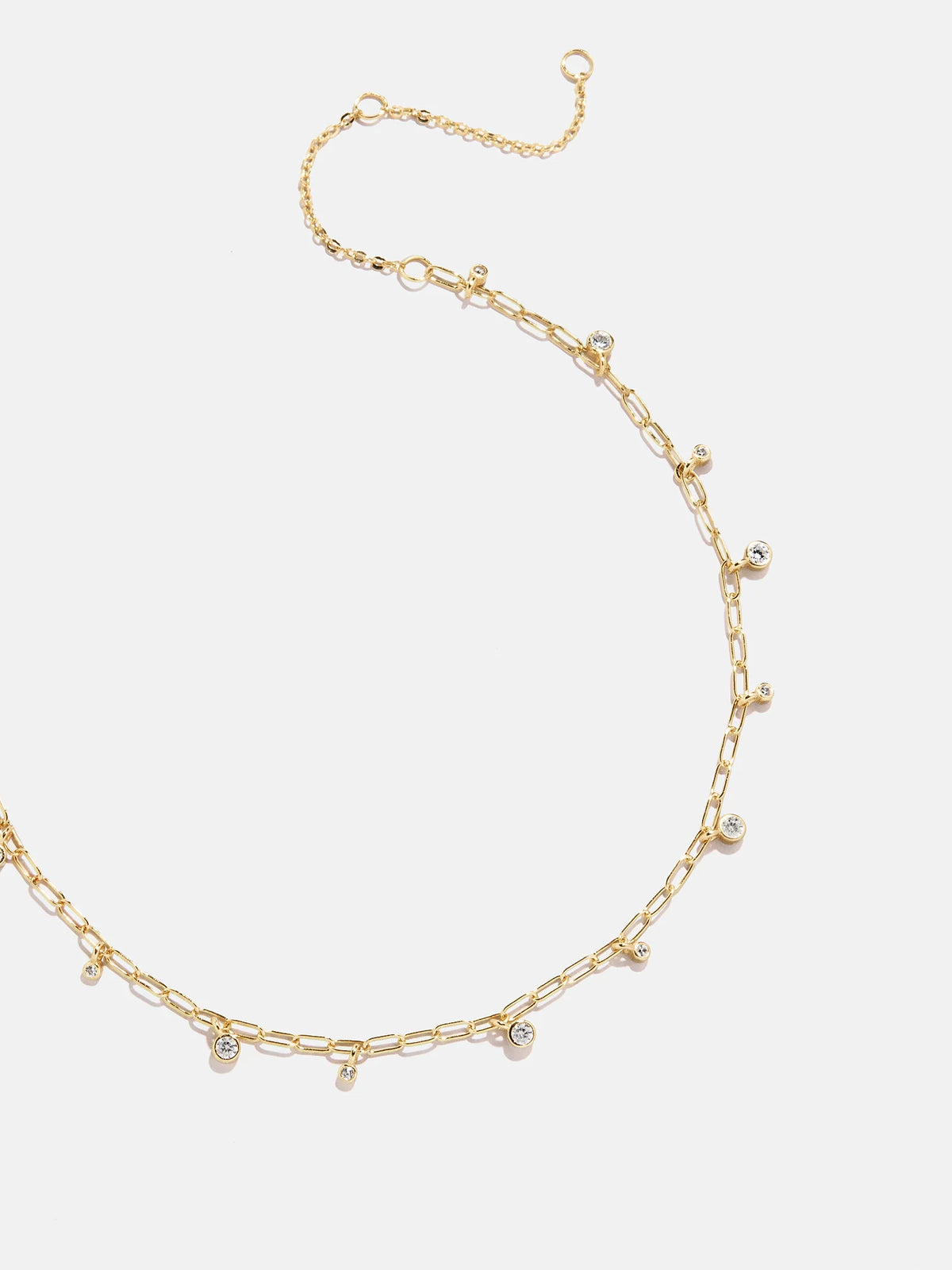 Faye 18K Gold Crystal Anklet - Gold/Pavé