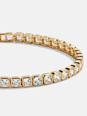 Kristin 18K Gold Tennis Bracelet - Square Bezel