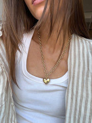 Millie Mini Bubble Heart Necklace - Gold
